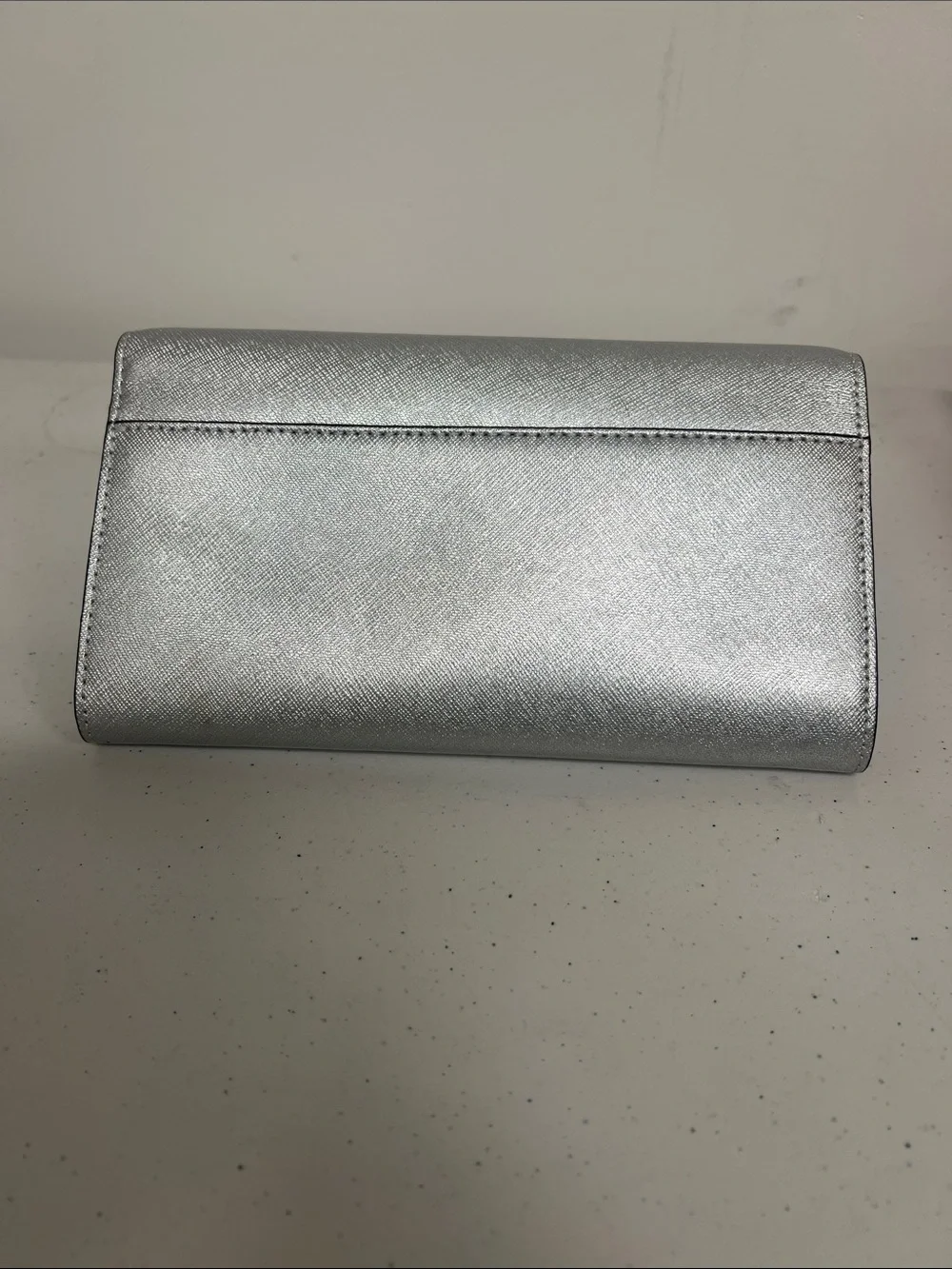 Michael Kors Metallic Silver Saffiano Continental Wallet